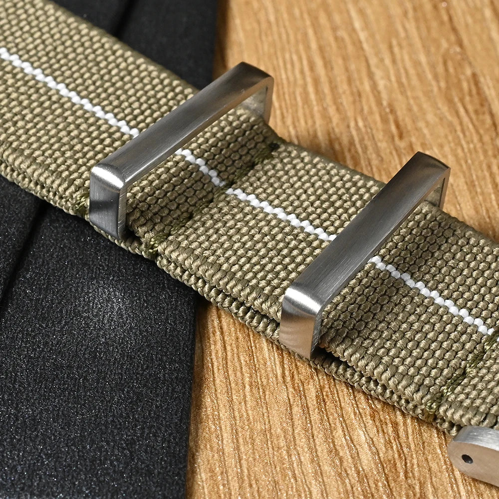 San Martin Watch Bracelet Elastic Nylon Strap 20mm Military Pilot Watch Band Universal Type Sport Paratrooper Strap Watch Parts