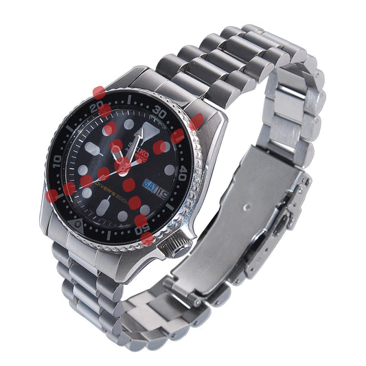 Timelee brand 20mm curved end stainless steel OYSTER BRACELET watch strap MOD for SKX013 SKX015