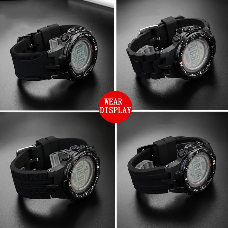 PROTREK - Cinturino per orologio in silicone per Casio PRW-3000/3100/6000/6100Y, per sport da alpinismo, cintura con accessori modificati da uomo