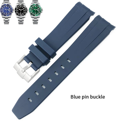 Bracelet de montre en caoutchouc et silicone pour Submariner, RequiGstuff, Oysterflex, Rolex, Omega, MoonSwatch, SeATM, 19mm, 20mm, 21mm, 22mm