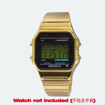 Bracelet de montre numérique en acier inoxydable, convient à A158W, A168 Classic T78677, 18mm