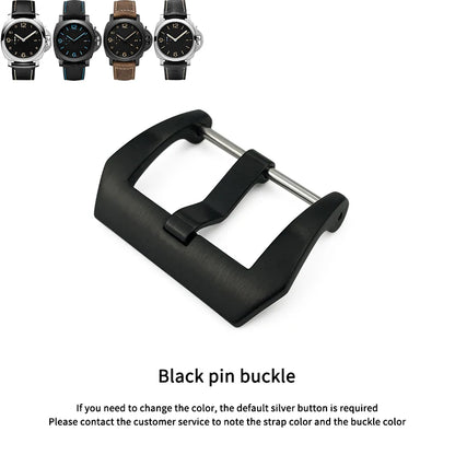 High-quality nylon watch strap, genuine leather strap, black and blue canvas, stainless steel structure, Panerai, 22mm, 24mm, 26mm
