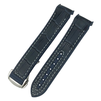 Cinturino per orologio in vera pelle, gomma e silicone, cinturino per orologio in nylon, adatto per Longines L3, Conquest, HUAWEI GT2, Samsung, 22mm, 21mm, 20mm, 19mm
