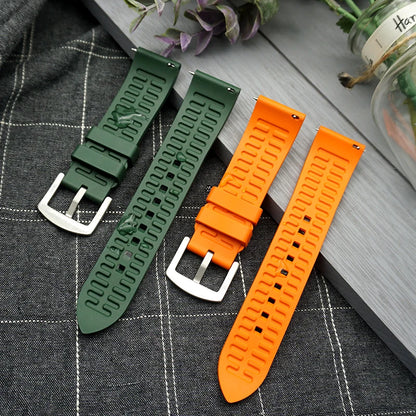 Premium fluoroelastomer rubber watch strap, FKM quick-release watch strap 18-19-20-21-22-23-24mm for every brand of dive watch