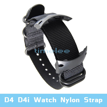 For Suunto D4 D4i Dive Computer Watch Nylon Strap + ABS Adapters + Screw Bars