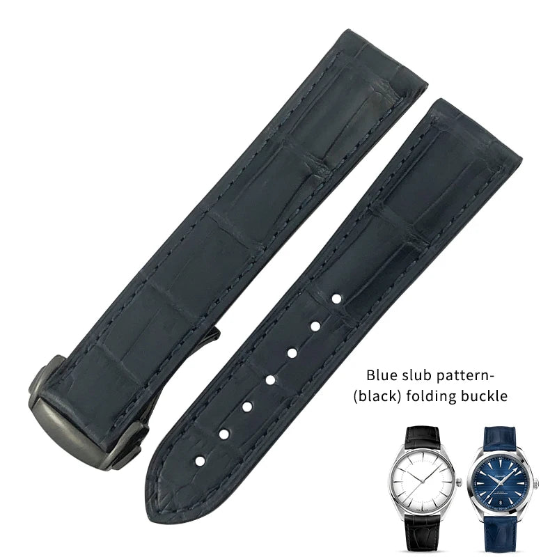 Bracelet De montre en cuir Crocodile, adapté pour Omega De Ville coaster Constellation 18mm 19mm 20mm 21mm 22mm, bracelet en peau d'alligator véritable