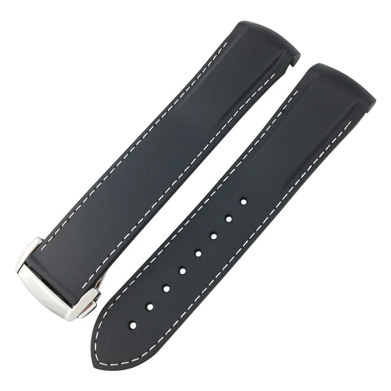 Bracelet Longines en Caoutchouc et Silicone de Haute Qualité, pour Montre Omega Seam84300 Planet Ocean SeATM SKX, 20mm 21mm 22mm 18mm