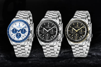Orologio da uomo Moon 40mm con cronografo al quarzo - PAGANI DS N Tribute CK2998 Retro Sport