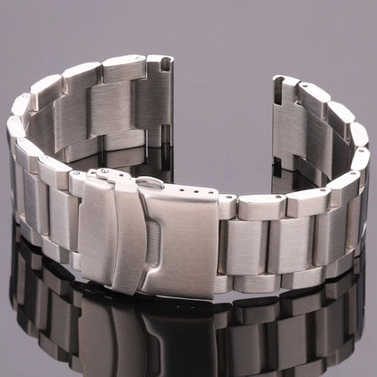 Bracelet de montre en acier inoxydable, 18mm, 20mm, 22mm, 24mm, lien, bleu, noir, or, accessoires