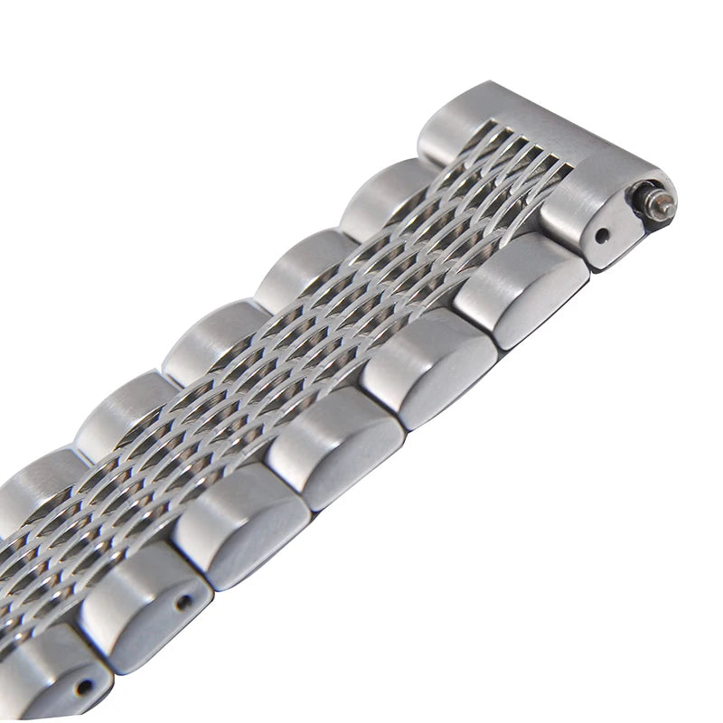 Bracelet de montre de luxe en acier inoxydable à maillons solides, fermoir pliant, remplacement de bracelet de montres de sécurité, 18mm, 22mm, 20mm