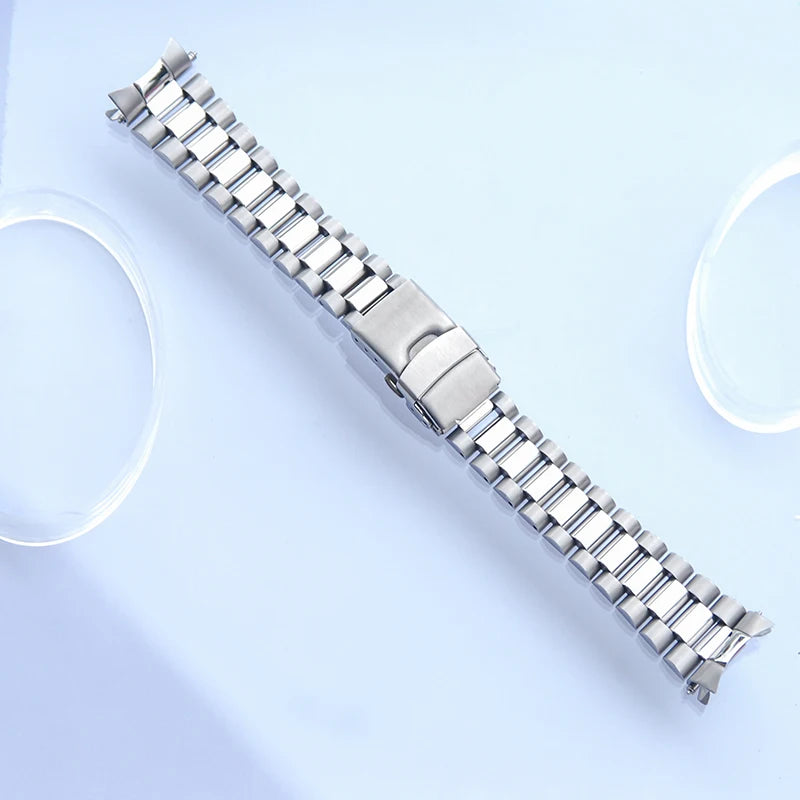 Cinturino per orologio curvo Timelee da 20 mm in acciaio inossidabile OYSTER BRACELET MOD per SKX013 SKX015