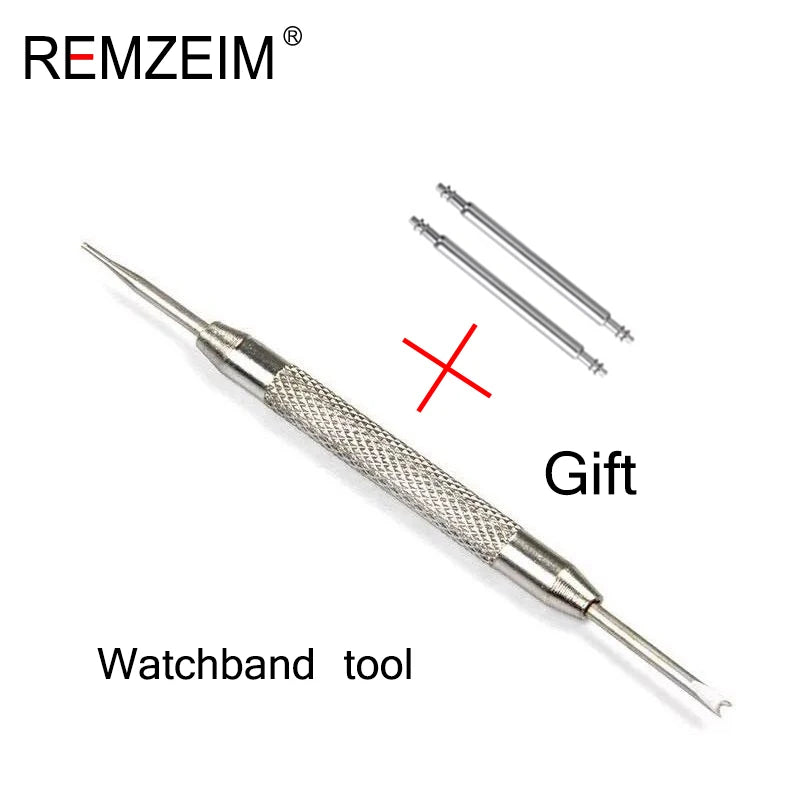 Fibbia pieghevole a farfalla automatica, doppio clic, fibbia in acciaio inossidabile per cinturino da orologio da 16mm 18mm 20mm 22mm, attrezzo in omaggio