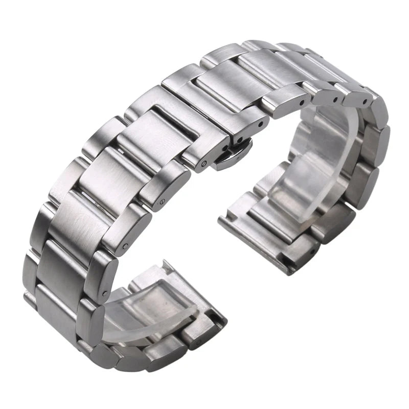 Men's and Women's Watch Straps, Solid Stainless Steel, 18mm, 20mm, 21mm, 22mm, 23mm, 24mm, Accessories