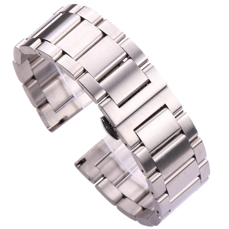 Men's and Women's Watch Straps, Solid Stainless Steel, 18mm, 20mm, 21mm, 22mm, 23mm, 24mm, Accessories