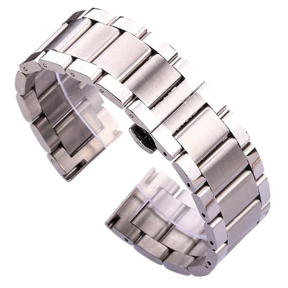 Men's and Women's Watch Straps, Solid Stainless Steel, 18mm, 20mm, 21mm, 22mm, 23mm, 24mm, Accessories
