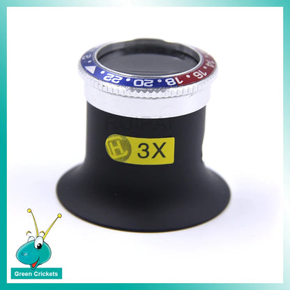 Outil de réparation de montre haut de gamme, Loupe optique 3X, lentille de nettoyage du corps en alliage d'aluminium avec lunette Rlx, outil de montre pour horloger