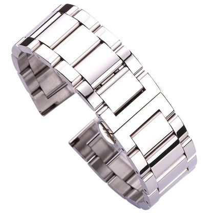 Men's and Women's Watch Straps, Solid Stainless Steel, 18mm, 20mm, 21mm, 22mm, 23mm, 24mm, Accessories
