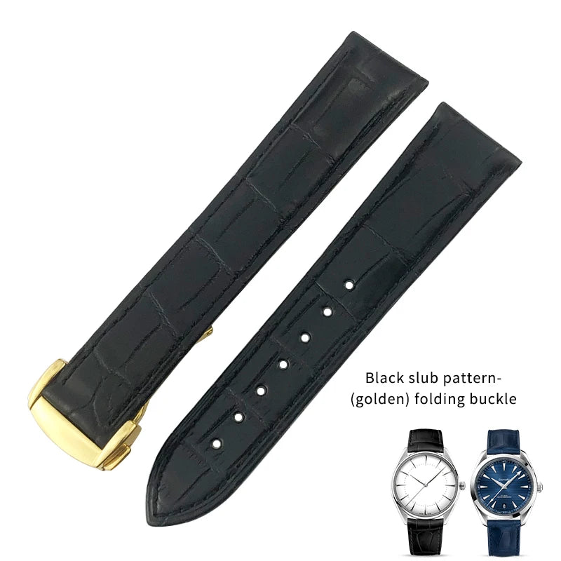 Bracelet De montre en cuir Crocodile, adapté pour Omega De Ville coaster Constellation 18mm 19mm 20mm 21mm 22mm, bracelet en peau d'alligator véritable