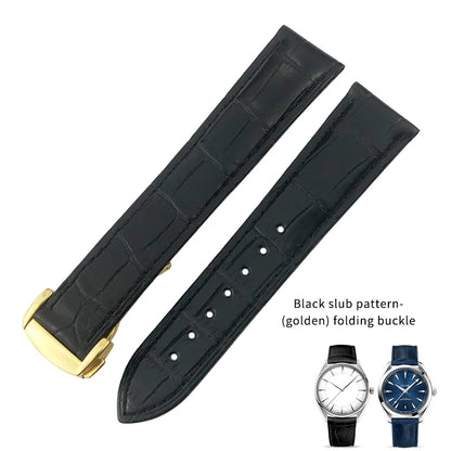 Bracelet De montre en cuir Crocodile, adapté pour Omega De Ville coaster Constellation 18mm 19mm 20mm 21mm 22mm, bracelet en peau d'alligator véritable