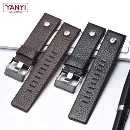 Genuine Leather Watch Strap 22 24 26 27 28 30 32mm, for Diesel DZ7370 DZ7313 DZ7413 DZ7257, leather watch band