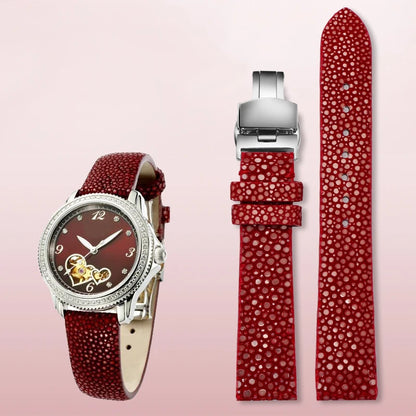 16mm bracelet de montre en cuir véritable bracelet de montre mode vert coloer rouge coloer noir coloer pour femmes bracelets de montre papillon
