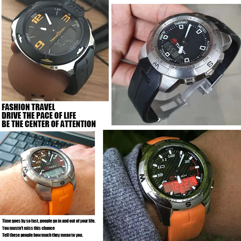 Passend für Tissot T-TOUCH T013 T047 21mm weiches Silikon-Kautschuk-Uhrenarmband Schwarz Orange Sport wasserdichtes Armband T091 T 013420 Ein Werkzeug