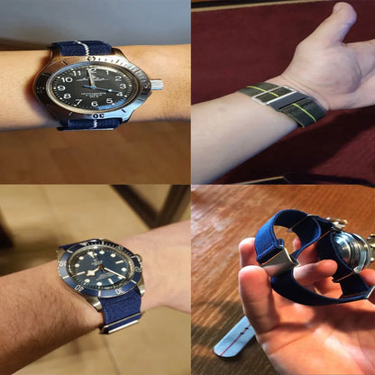 Bracelet de Montre en Nylon artificiel astique, Sac de Parachute, Troupes Françaises, 18mm, 20mm, 22mm
