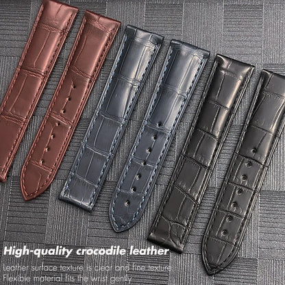 Bracelet De montre en cuir Crocodile, adapté pour Omega De Ville coaster Constellation 18mm 19mm 20mm 21mm 22mm, bracelet en peau d'alligator véritable