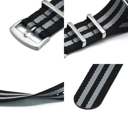 Bracelet de montre en Nylon de ceinture de sécurité de haute qualité 20mm 22mm Type universel troupes de sport Parachute pilote bracelets de montre en Nylon militaire