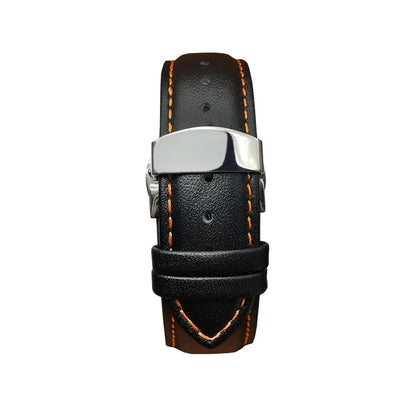 22mm 23mm 24mm Genuine Leather Watch Band Curved End Replacement For Tissot T035 Butterfly Buckle Steel Calfskin Leather Strap Bracelets