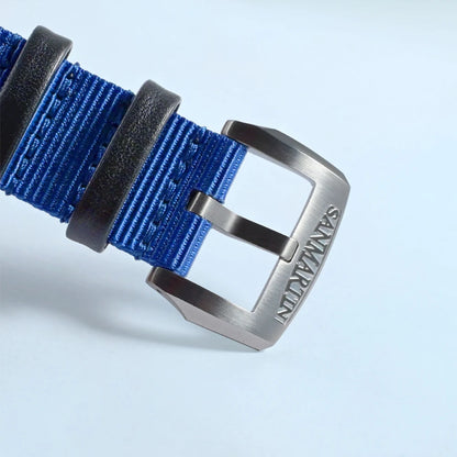 San Martin Quick Release Watch Strap Double Layer High Quality Nylon Strap Fashion Rivet Stitching Design 20mm 22mm Watch Parts
