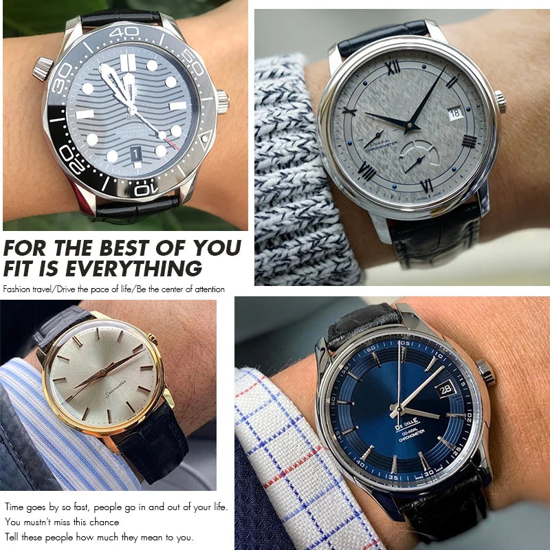 Bracelet De montre en cuir Crocodile, adapté pour Omega De Ville coaster Constellation 18mm 19mm 20mm 21mm 22mm, bracelet en peau d'alligator véritable