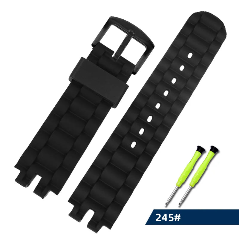 PROTREK - Cinturino per orologio in silicone per Casio PRW-3000/3100/6000/6100Y, per sport da alpinismo, cintura con accessori modificati da uomo
