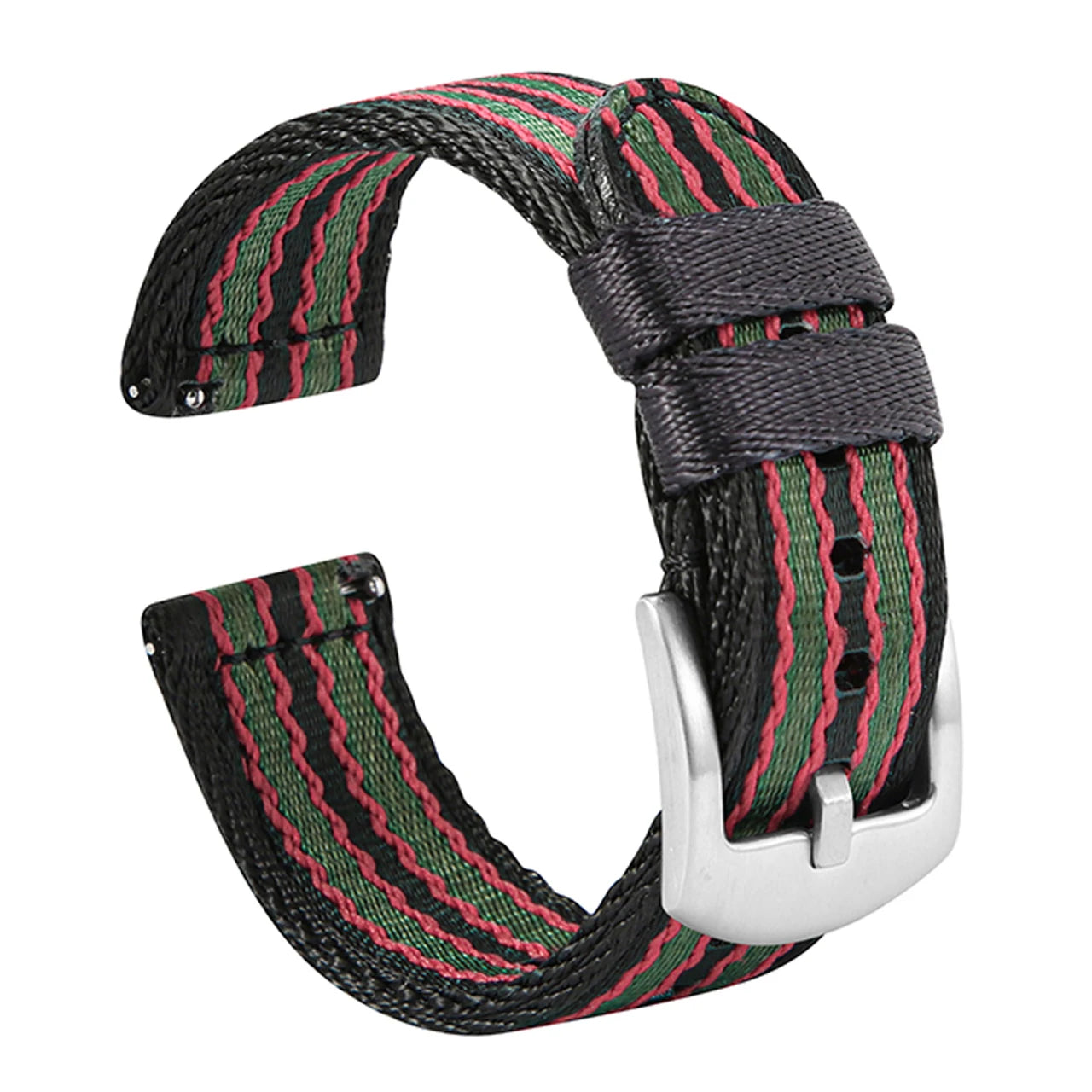 Bracelet de montre en nylon de qualité supérieure à dégagement rapide, bracelet de montre, ceinture de sécurité, rayures militaires, remplacement, accessoires de montre, 20mm, 22mm