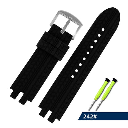 PROTREK - Cinturino per orologio in silicone per Casio PRW-3000/3100/6000/6100Y, per sport da alpinismo, cintura con accessori modificati da uomo