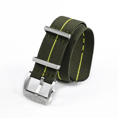 San Martin Watch Bracelet Elastic Nylon Strap 20mm Military Pilot Watch Band Universal Type Sport Paratrooper Strap Watch Parts