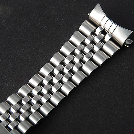 Bracciale in acciaio inossidabile solido Oyster per immersioni subacquee, doppia struttura di blocco di sicurezza, SKXHouseSKX009, 22mm