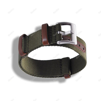 Cinturino per orologio da campo cachi H 69439931 441 in nylon e vera pelle nero verde grigio 18mm 20mm 22mm per orologio sportivo da uomo per esterni