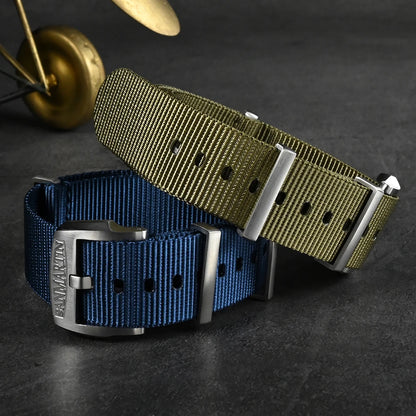 San Martin High Quality Nylon Military Pilot Watch Strap 20mm 22mm Universal Type Sport Paratrooper Bracelet Watch Parts