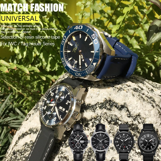 Weiches Silikon-Uhrenarmband für Herren, Taucheruhrenarmband, passend für Hamilton, SEIKO, skx, Timex, Tag Heuer, IWC, CITIZEN, 20 mm, 21 mm, 22 mm, 23 mm, 24 mm