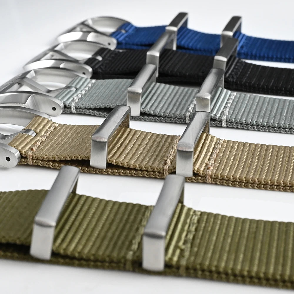 San Martin High Quality Nylon Military Pilot Watch Strap 20mm 22mm Universal Type Sport Paratrooper Bracelet Watch Parts