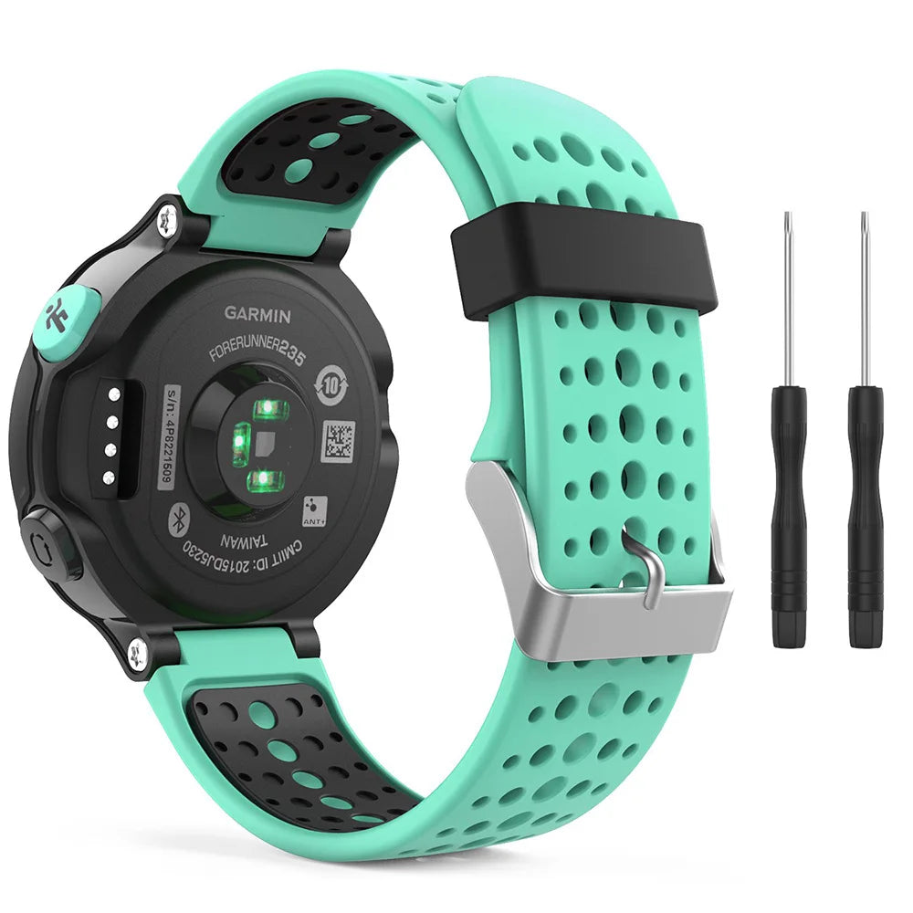 Cinturino per orologio Garmin Forerunner 235 235 Lite 735XT, cinturino in silicone per Forerunner 220 230 620 630