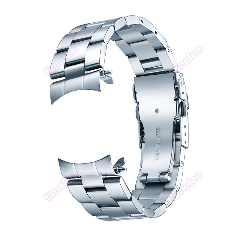 Timelee - Cinturino per orologio in acciaio inossidabile, 22 mm, estremità curva, MOD per SKXHouseSKX009 SKX011