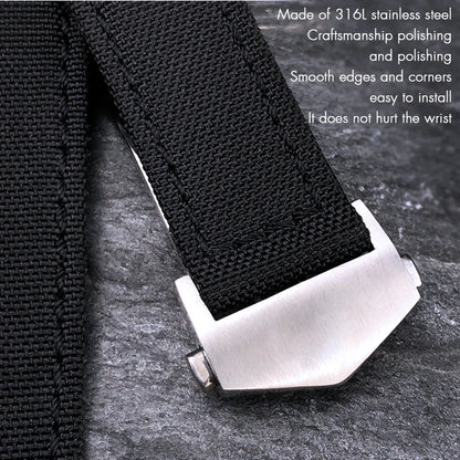 Bracelet de montre en toile de nylon de haute qualité, bracelet de montre, bracelet en cuir noir, adapté pour Tag Heuer, Aquaracer, Carrera, outils gratuits, 20mm, 22mm