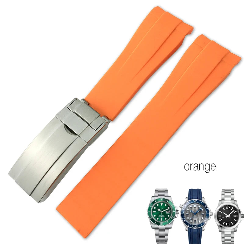 19mm 21mm 20mm 22mm bracelet de montre de haute qualité pour Rolex Daytona Submariner Oysterflex GMT Explorer bracelet de montre bracelet en caoutchouc et Silicone