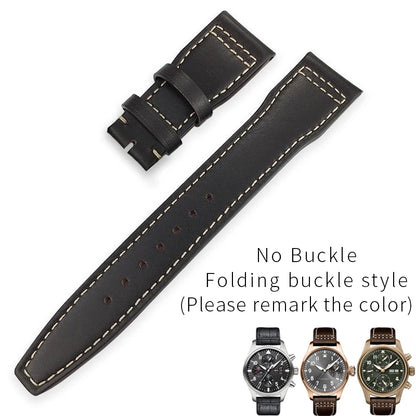 Cinturino di ricambio in pelle di vitello per orologio IWC Pilot, cinturino con fibbia déployante, cinturini da uomo, 20mm, 21mm, 22mm, PORTOFINO Mark18
