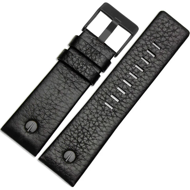 Genuine Leather Watch Strap 22 24 26 27 28 30 32mm, for Diesel DZ7370 DZ7313 DZ7413 DZ7257, leather watch band