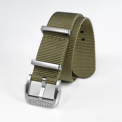 San Martin High Quality Nylon Military Pilot Watch Strap 20mm 22mm Universal Type Sport Paratrooper Bracelet Watch Parts