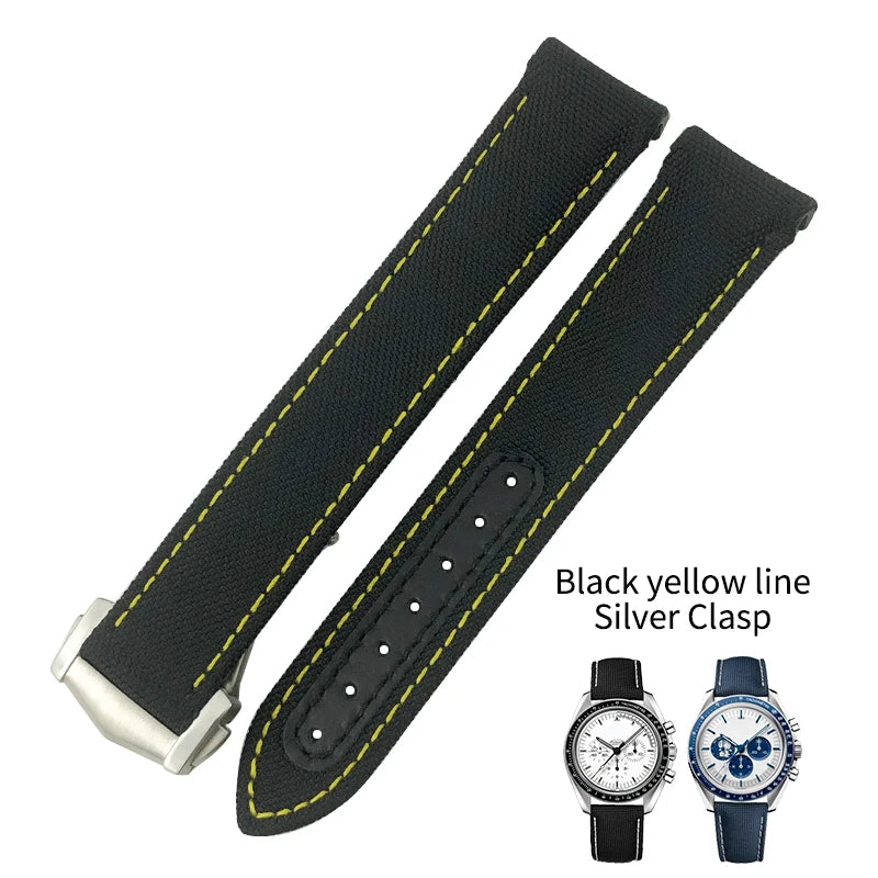 High quality nylon fabric watch strap, suitable for Omega, Wake A, TERRA, 150, Seam84, HouseDiver, 300, Planet, Ocean, blue strap 19mm, 20mm, 21mm