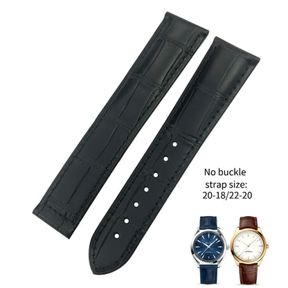 Cinturino per orologio in vera pelle, 20mm 22mm, adatto per Omega 007 Seamaster 300 AT150 Speedmaster DE VILLE, 18mm 19mm 21mm, cinturino per orologio a grana